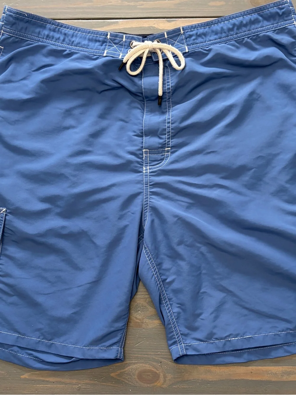 Polo by Ralph Lauren Navy Swim Trunks with Yellow Logo